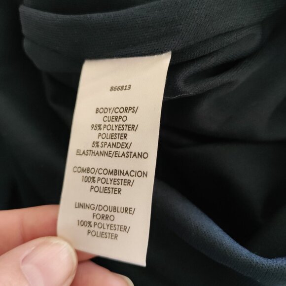 JS Collections Bow Detail Midi Dress Navy Blue Mesh Top Size 10 NWT - Picture 5 of 13